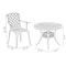 Gardenised Outdoor and Indoor Bronze Dining Set 4 Chairs with 1 Table Bistro Patio Cast Aluminum. QI003960.BZ - alternate 7